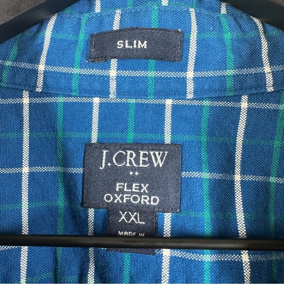 J. Crew 100% Cotton Flex Oxford Long Sleeve Button Down Shirt Slim Fit XXL EUC - Picture 2 of 6
